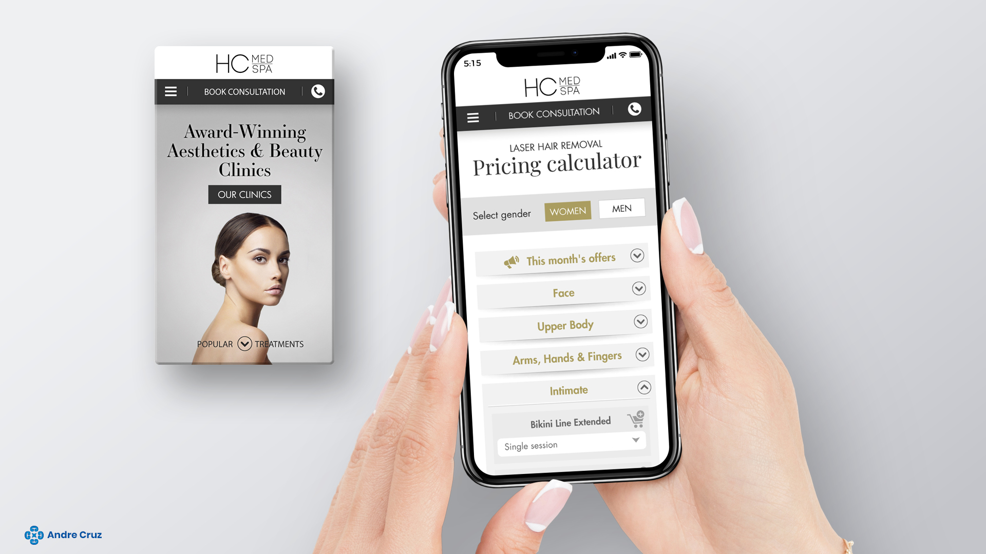 Hc Medspa Website And Pricing Calculator Cruxprojects
